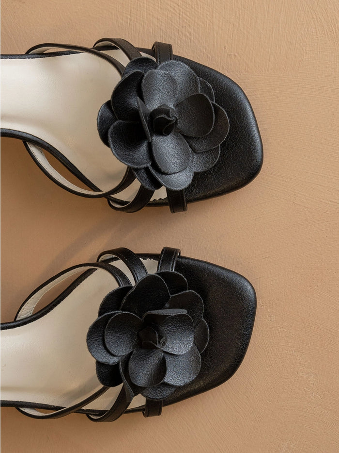 Roseville Strappy Lace Up Rose Heel