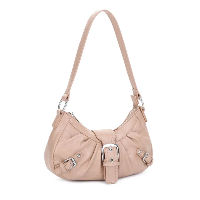 Buckle Baguette Shoulder Bag