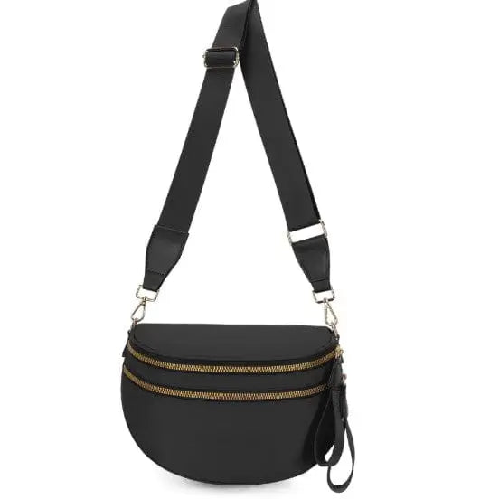 Nola Nylon Sling Crossbody Bag Black
