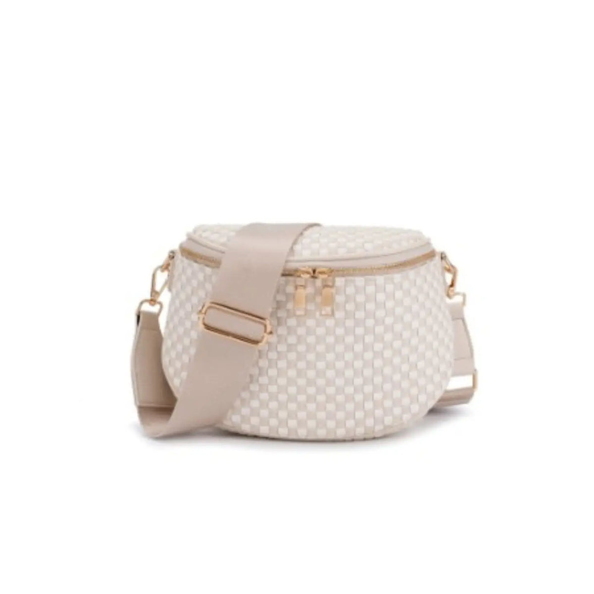 Blithe Woven Sling Crossbody Bag - Beige