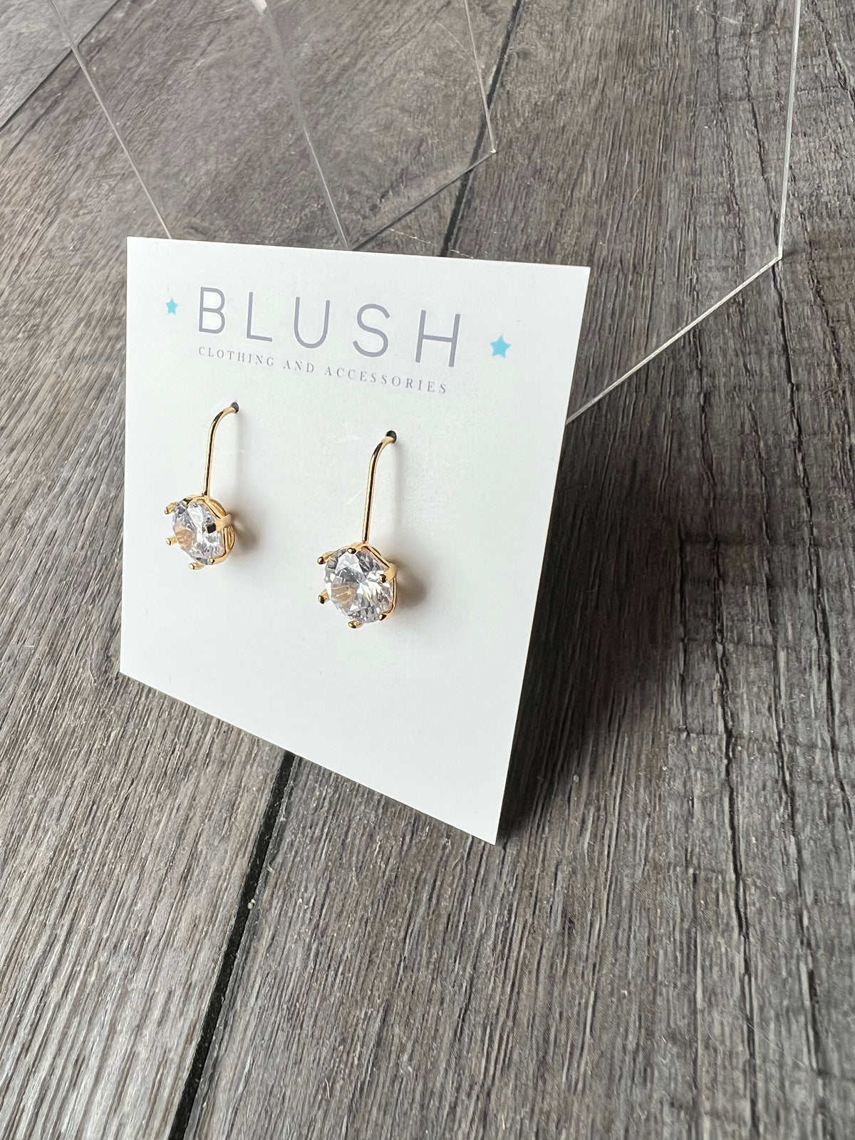 Jill Sparkle Earring Gold/Clear