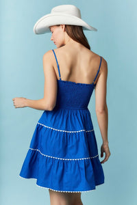 Royal Ric Rac Trim Bow Front Dress