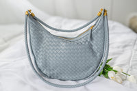 Willow Woven Double Handle Hobo Bag