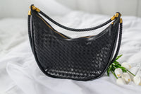 Willow Woven Double Handle Hobo Bag