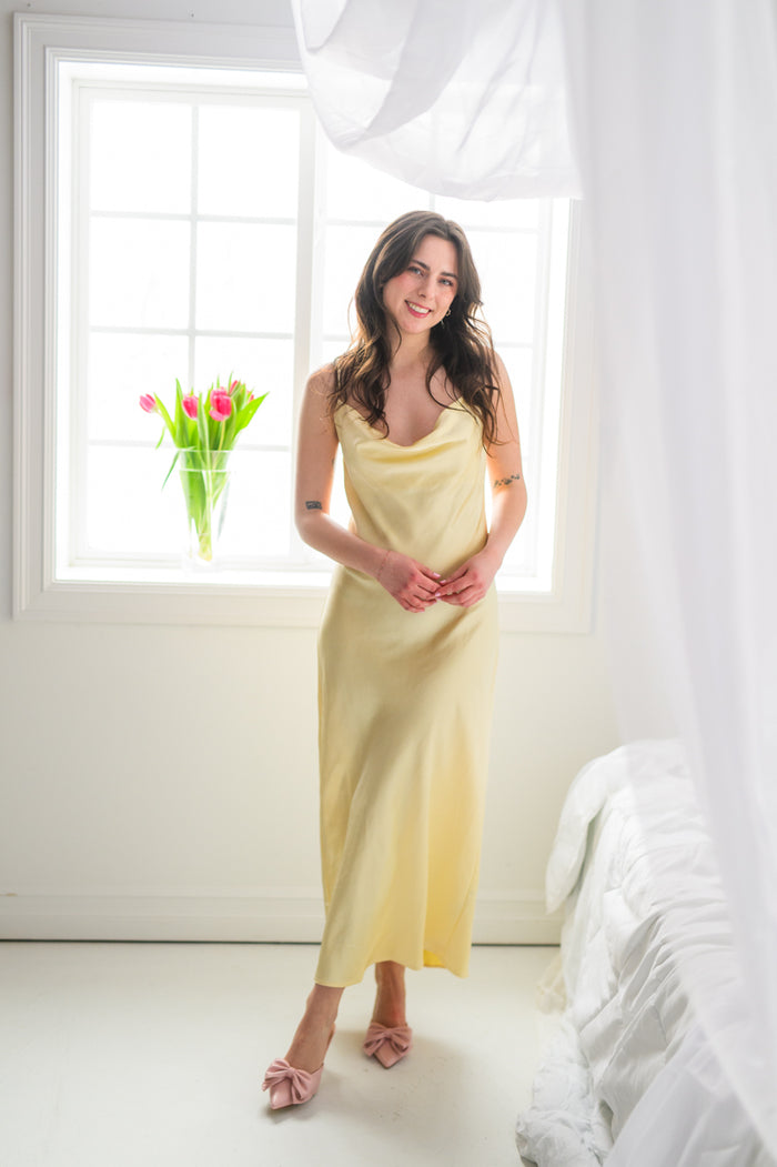 Sunshine Silk Midi Dress
