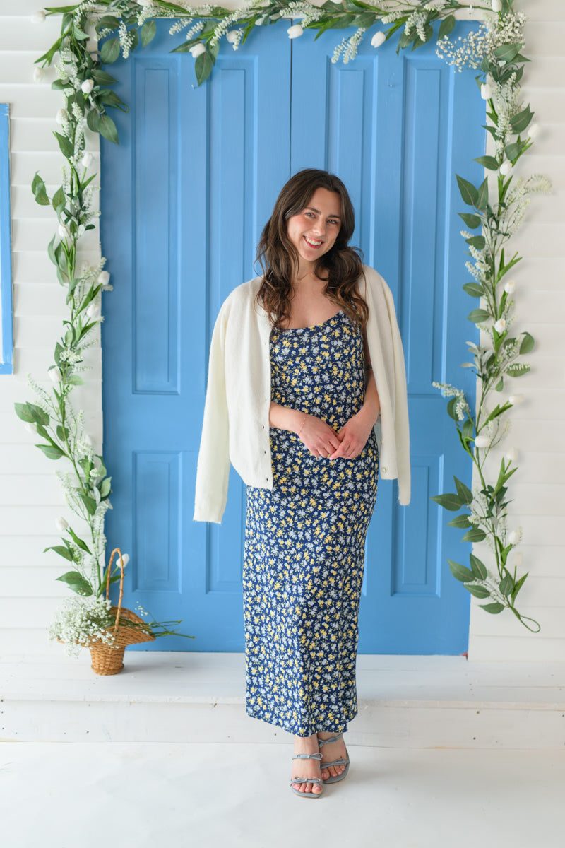 Chiara Idra Ditsy Midi Dress Eclipse