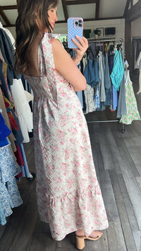 Just A Little Bit Flirty Floral Maxi Dress