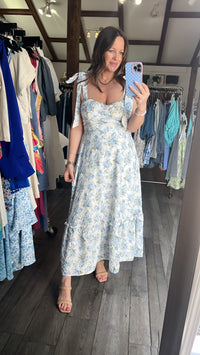 Just A Little Bit Flirty Floral Maxi Dress