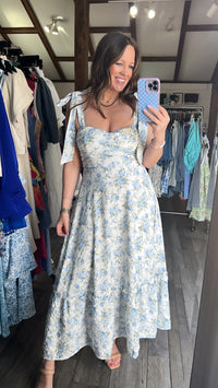 Just A Little Bit Flirty Floral Maxi Dress