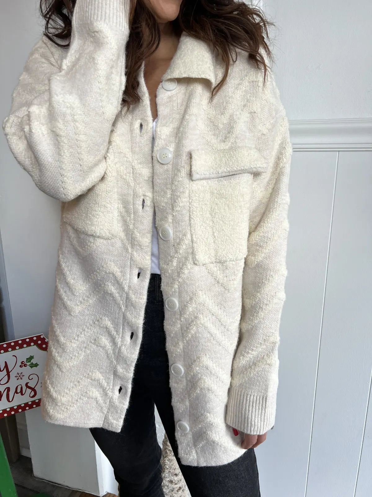 Oatmeal Chevron Jacket