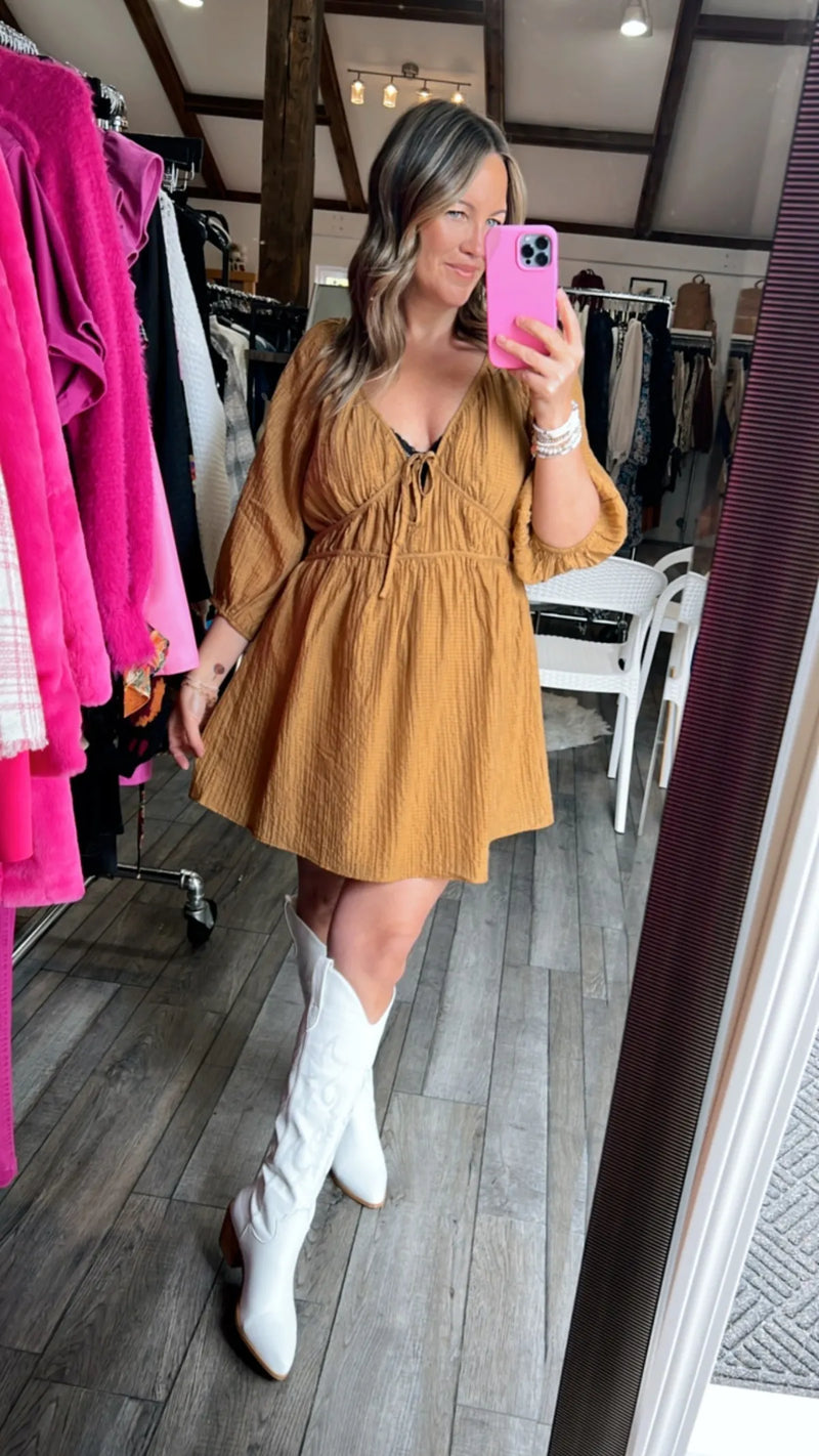 Maryanne Mustard Dress