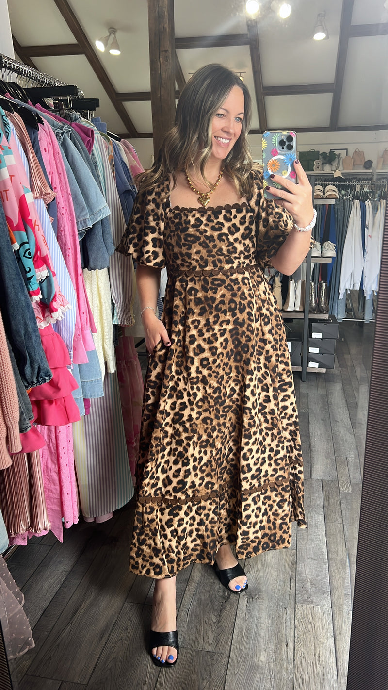 Camile Leopard Print Dress