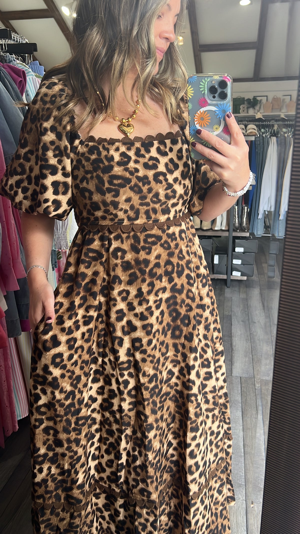 Camile Leopard Print Dress