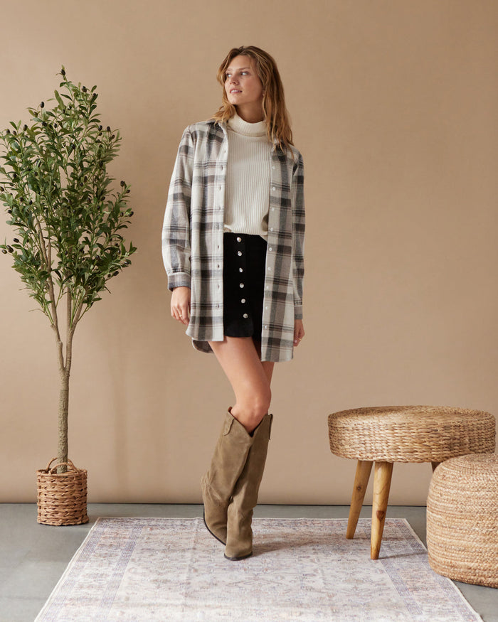 Lynden Button Down Plaid Dress