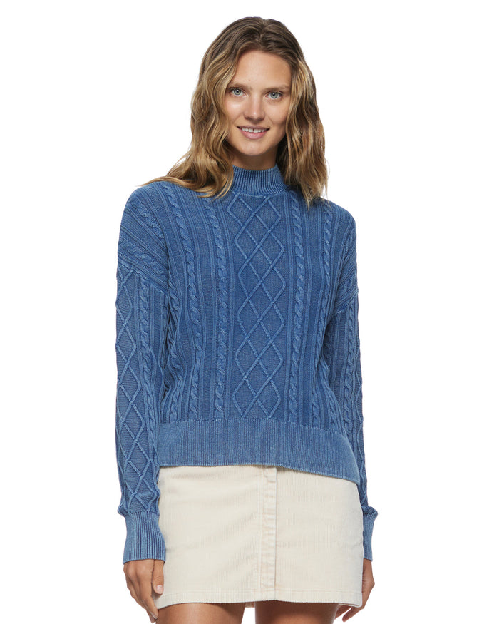 Mayfield Blue Cable Sweater