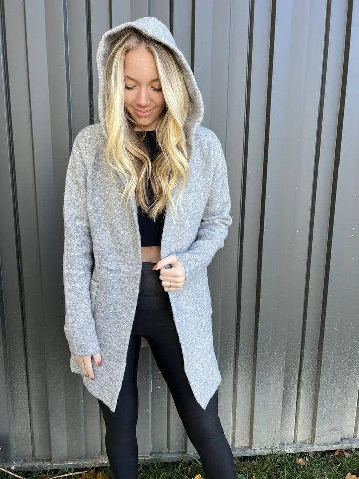 Heather Grey Pocket Cardi