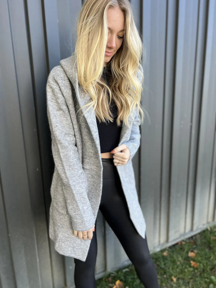 Heather Grey Pocket Cardi