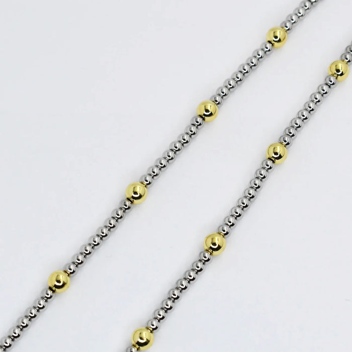 Silver & Gold Beaded Necklace