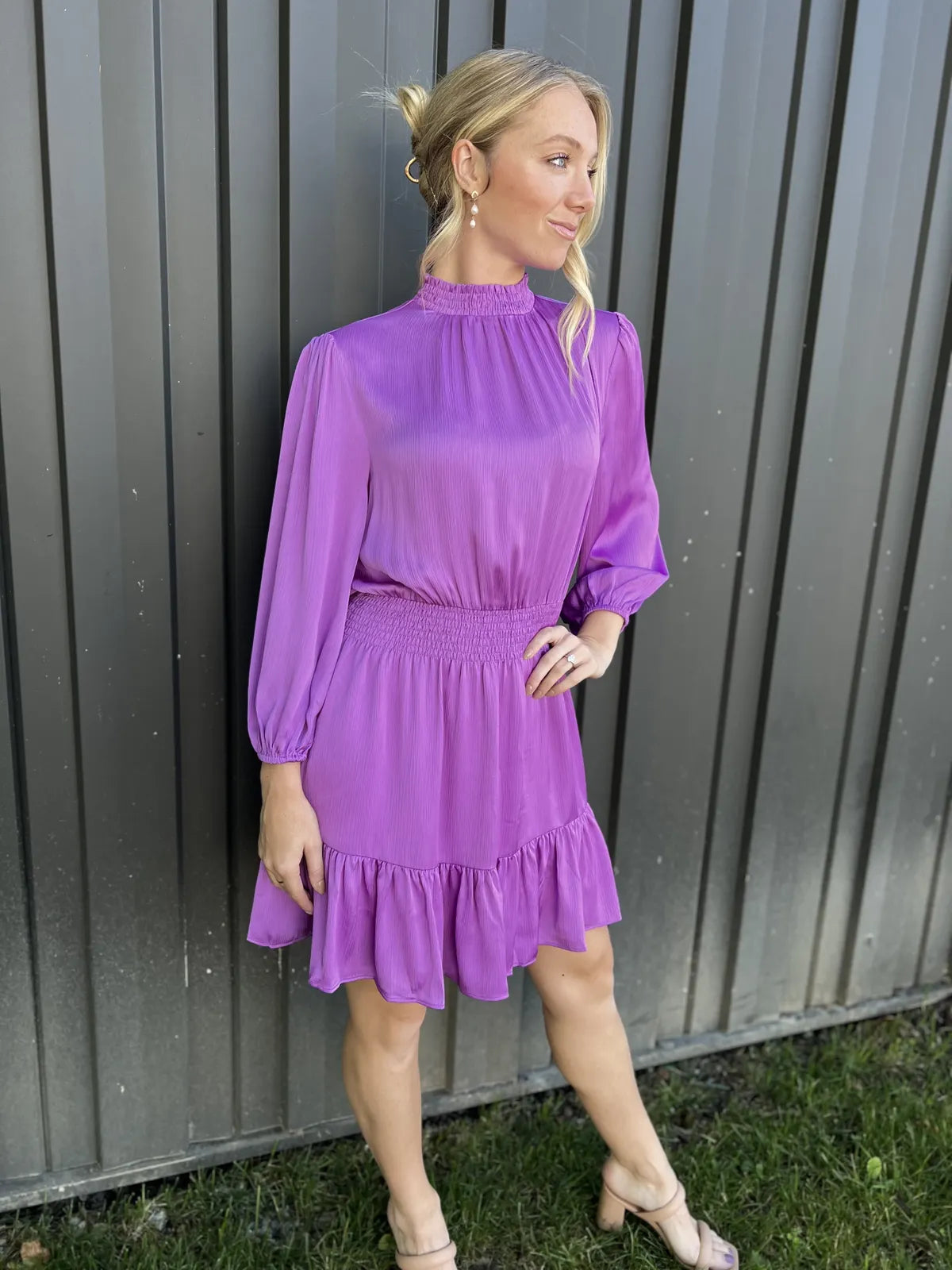 Electric Purple Smock Dress