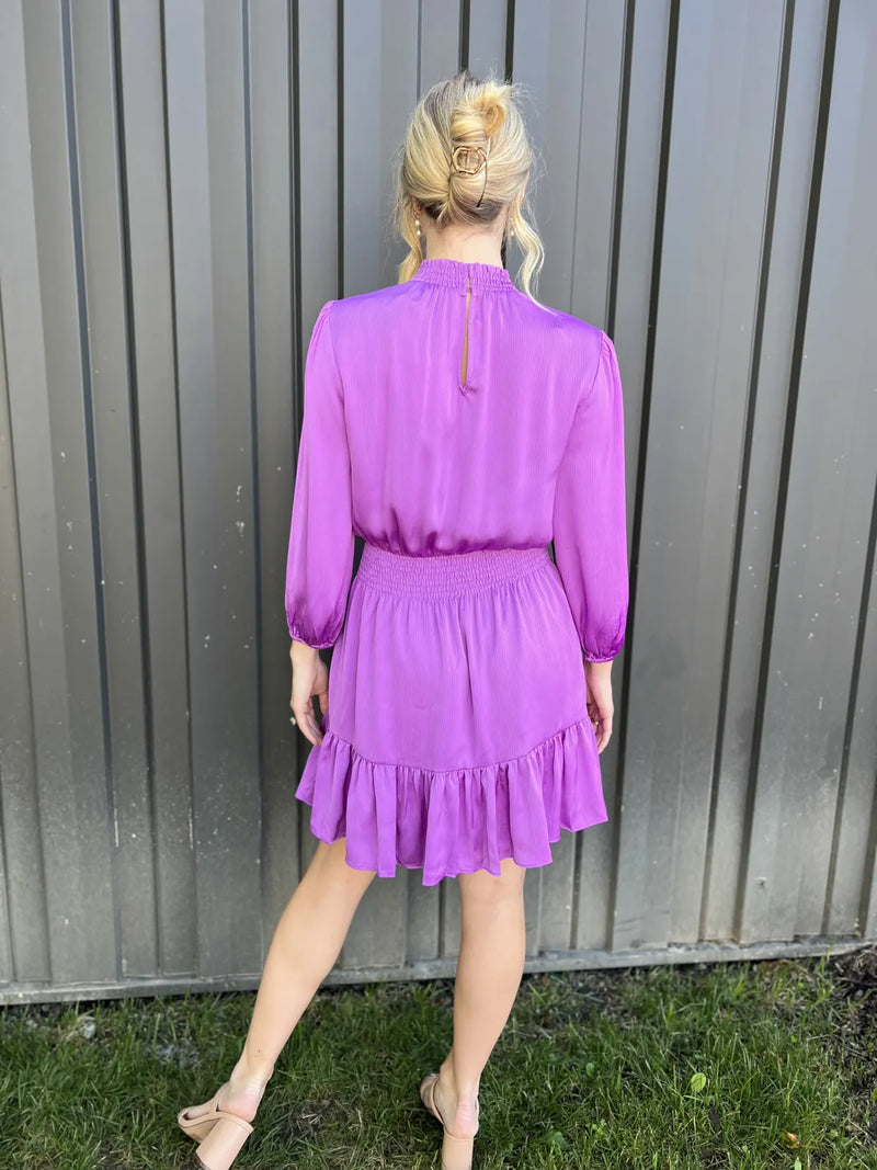 Electric Purple Smock Dress