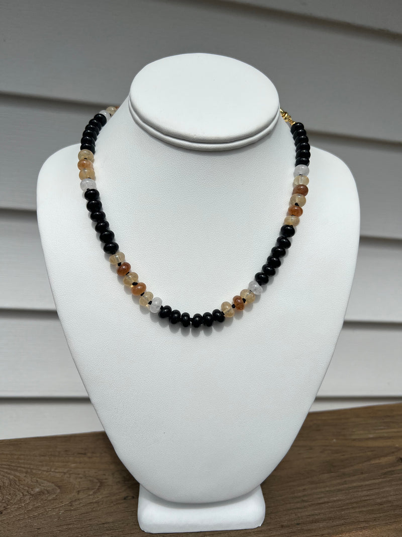 Brooke Black and Brown Gemstone