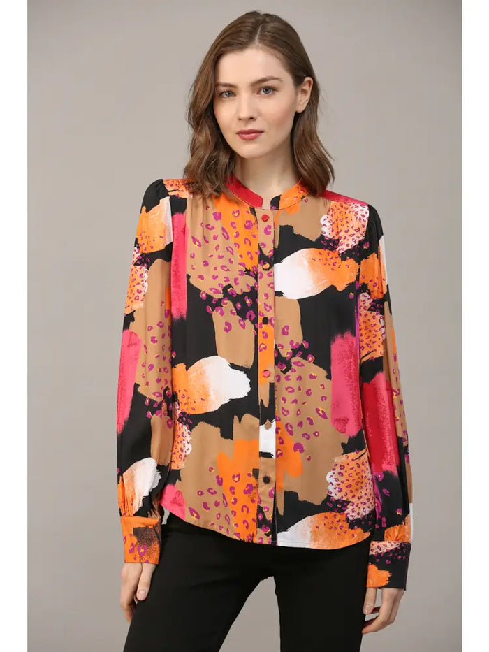 Anderson Abstract Satin Button Down