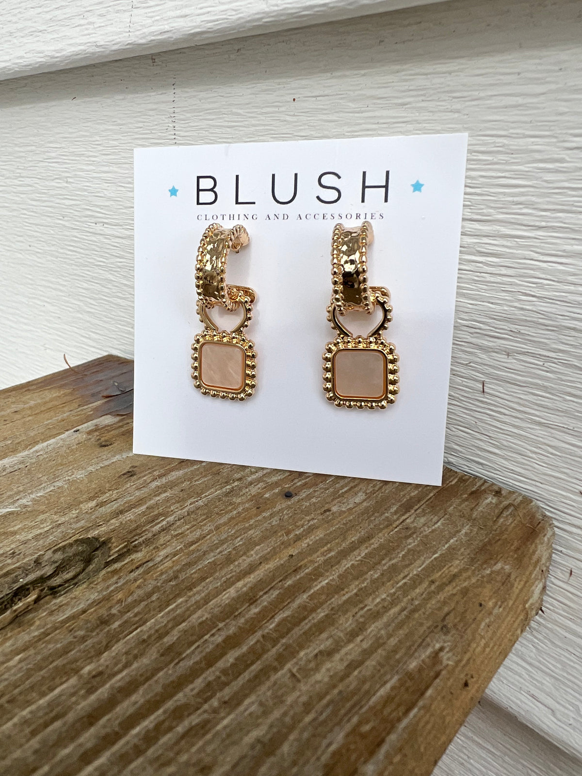 Peachy Dangle Hoop Earring