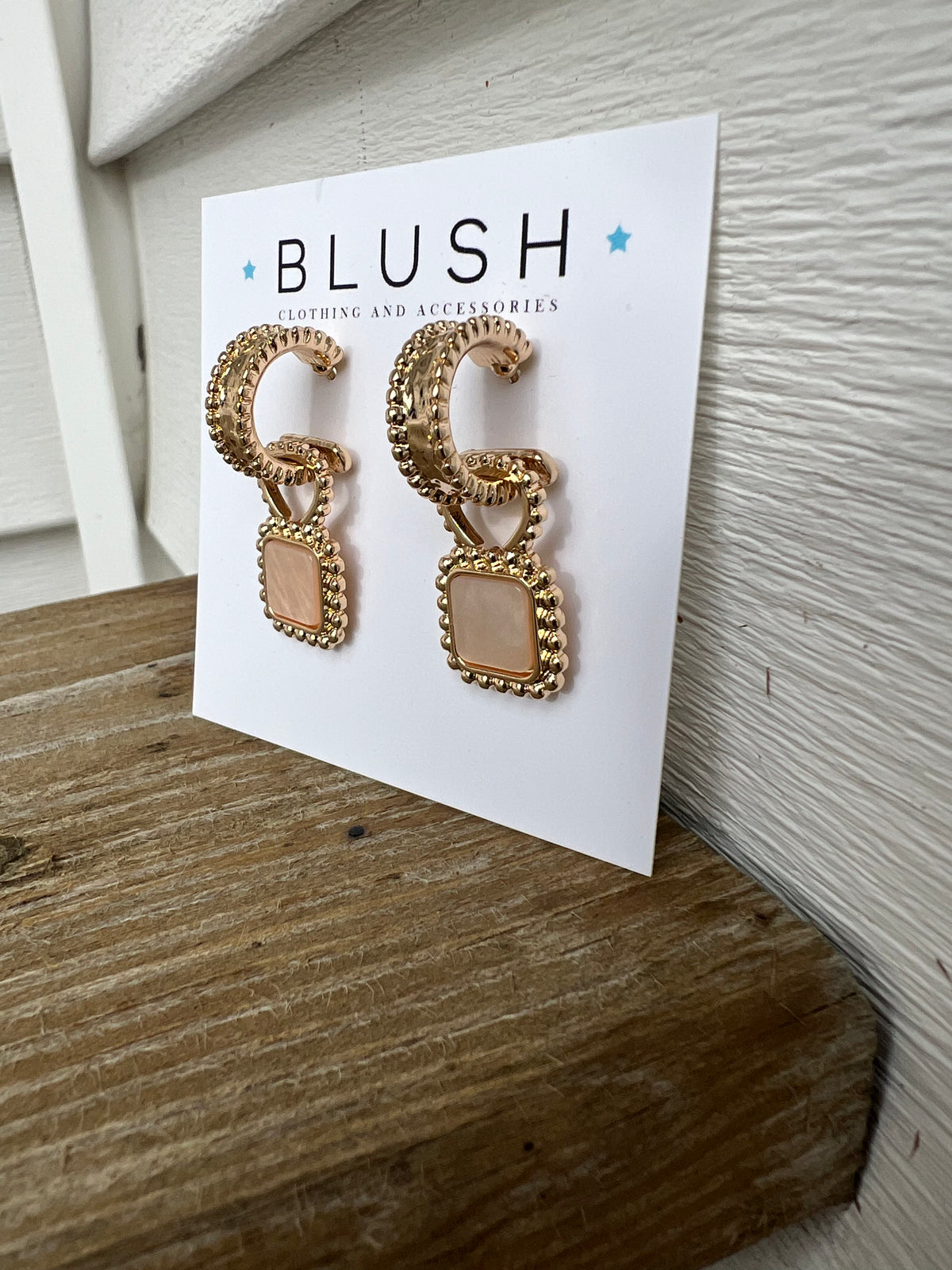 Peachy Dangle Hoop Earring