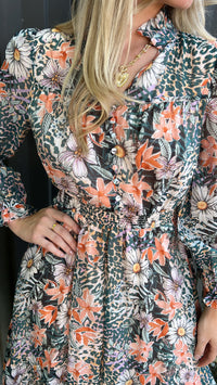 Finding Flowers in the Jungle Midi Dress