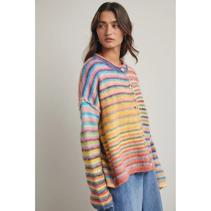 Rainbow Rush Button Cardigan