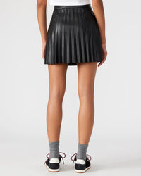 Isha Faux Leather Pleated Skirt