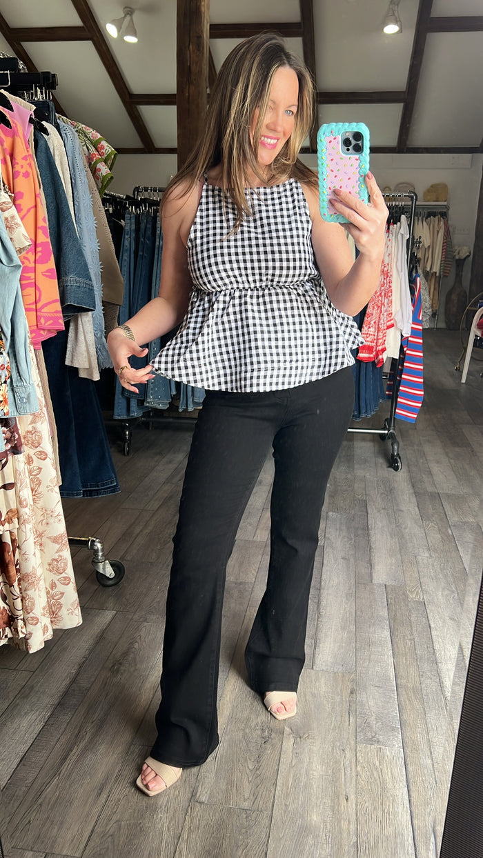 Gingham Check Yes Top