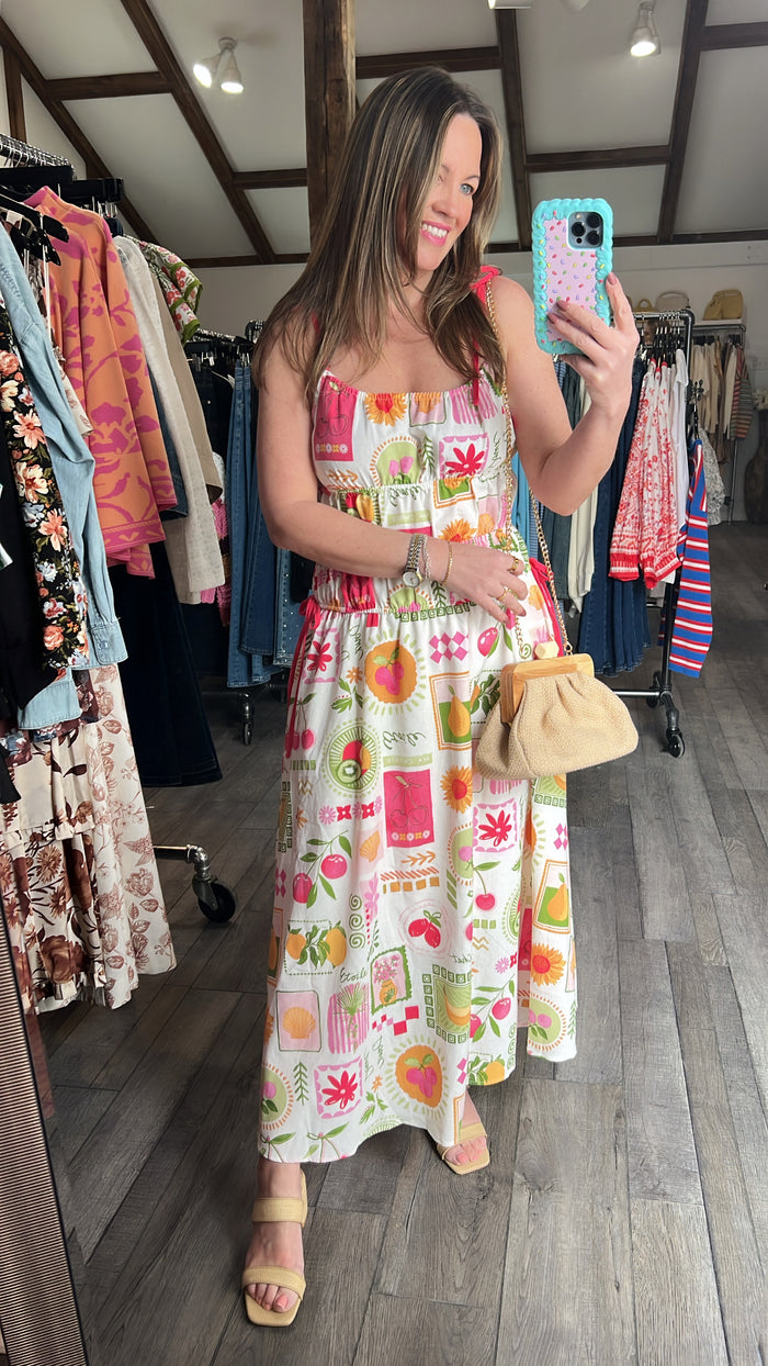 Island Fruit Spritz Maxi Dress