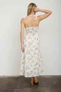 Olive Riviera Corset Midi Dress