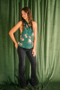 Just Black Washed Black HR Scissor Cut Flare Jeans