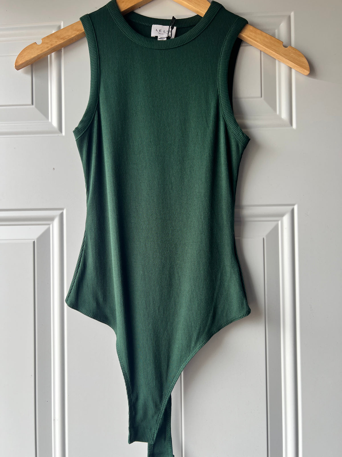 Hunter Green Sleeveless Bodysuit