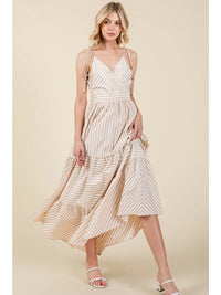 Natural Stripe Maxi Dress