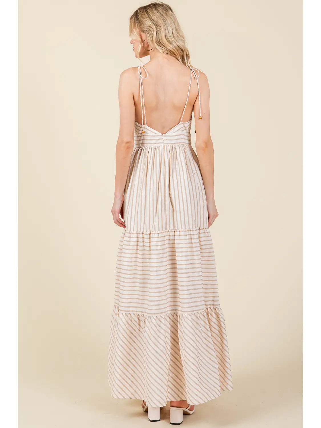 Natural Stripe Maxi Dress