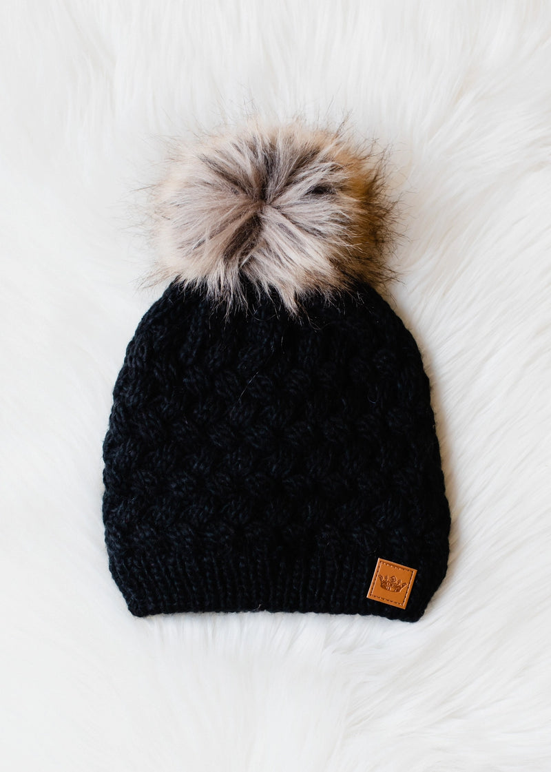 Cable Knit Pom Hat