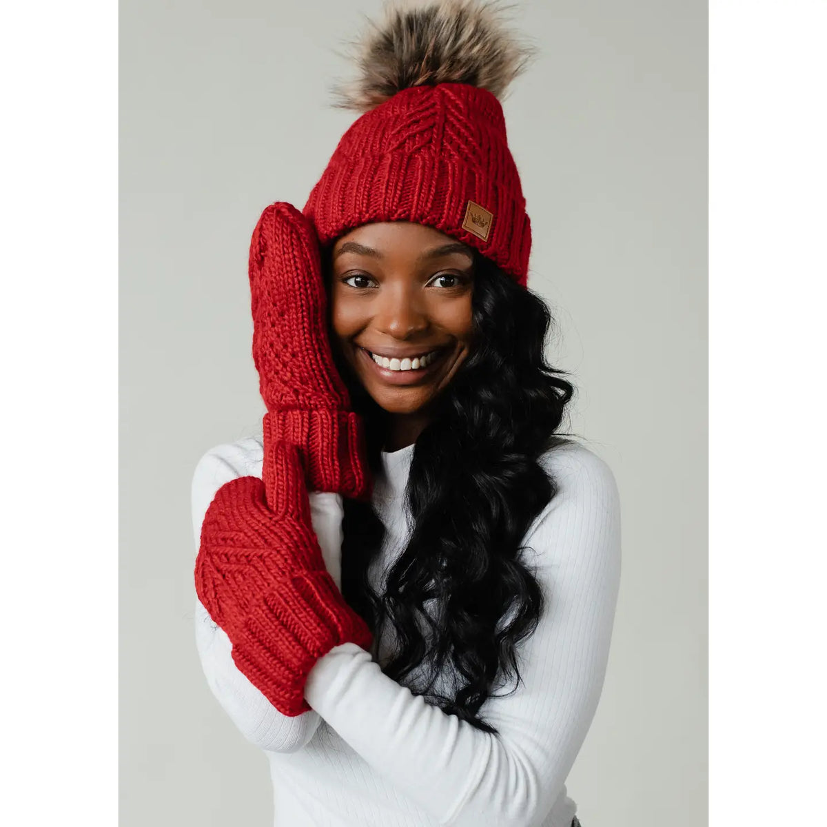 Cable Knit Pom Hat