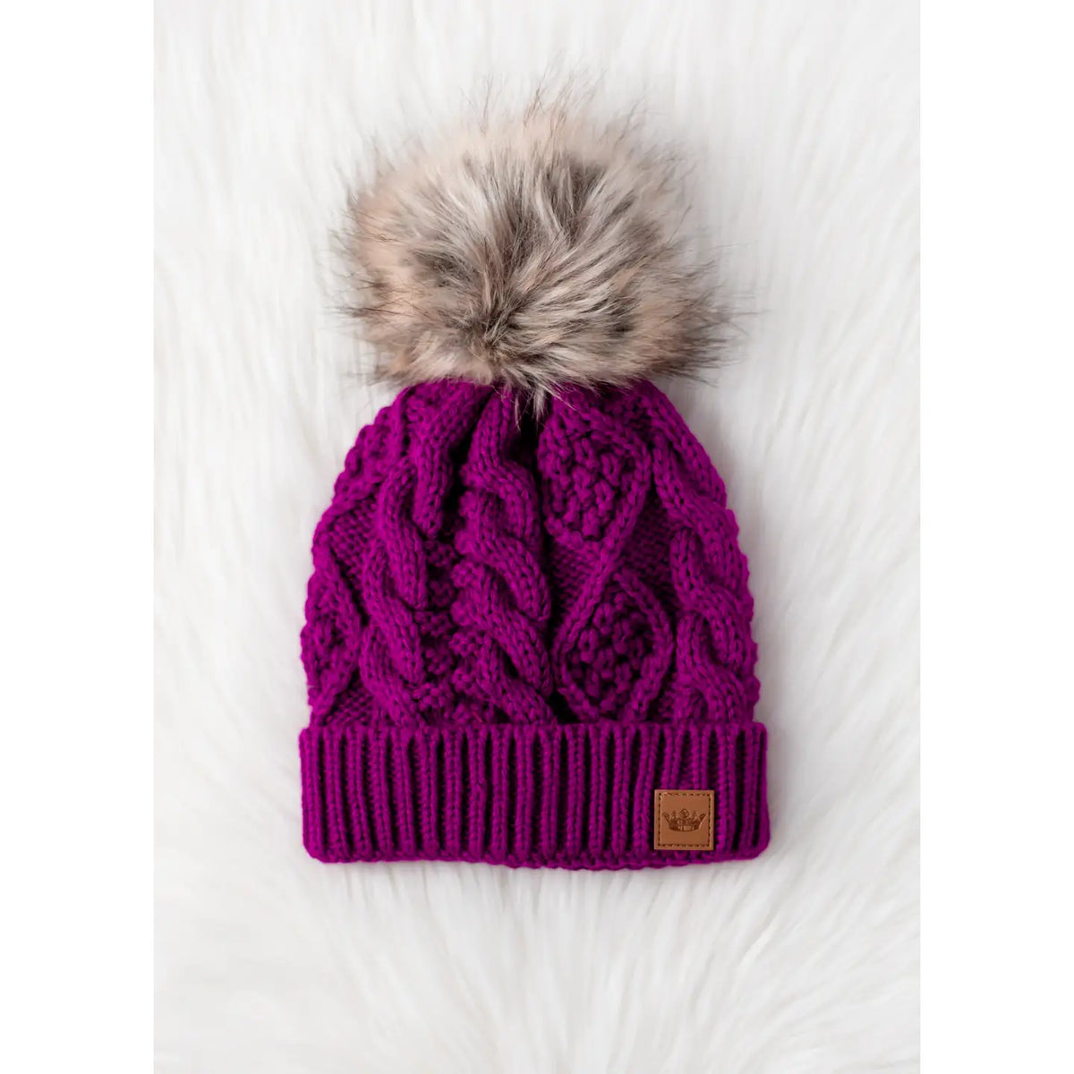 Cable Knit Pom Hat