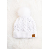 Cable Knit Pom Hat