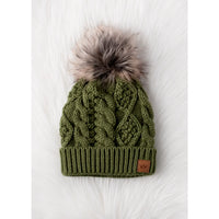 Cable Knit Pom Hat