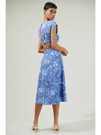 Everbloom Floral Cutout Midi Dress