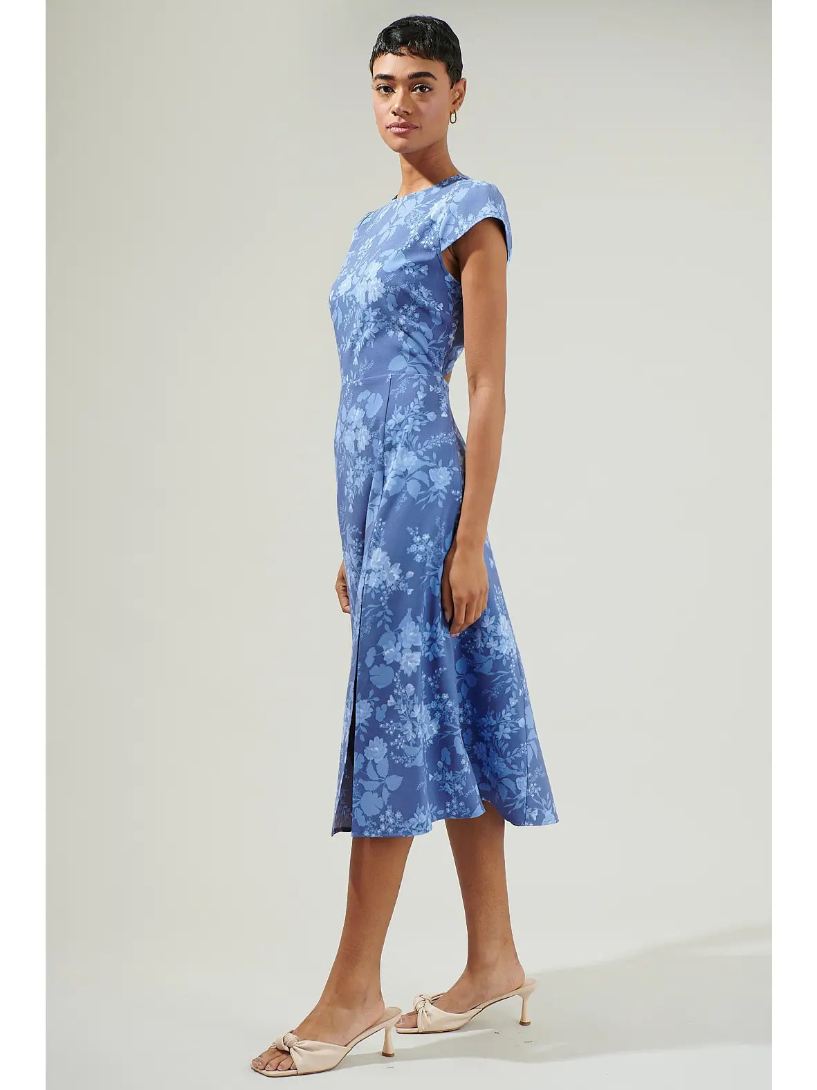 Everbloom Floral Cutout Midi Dress