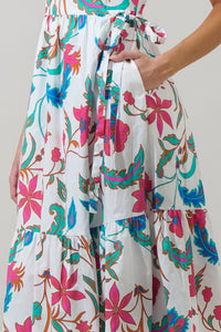 Izzie Floral Wrap Midi Dress