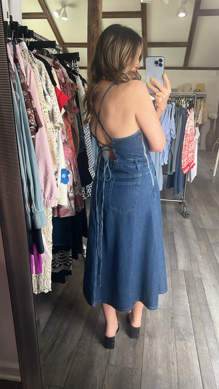 Lainey Dark Denim Dress