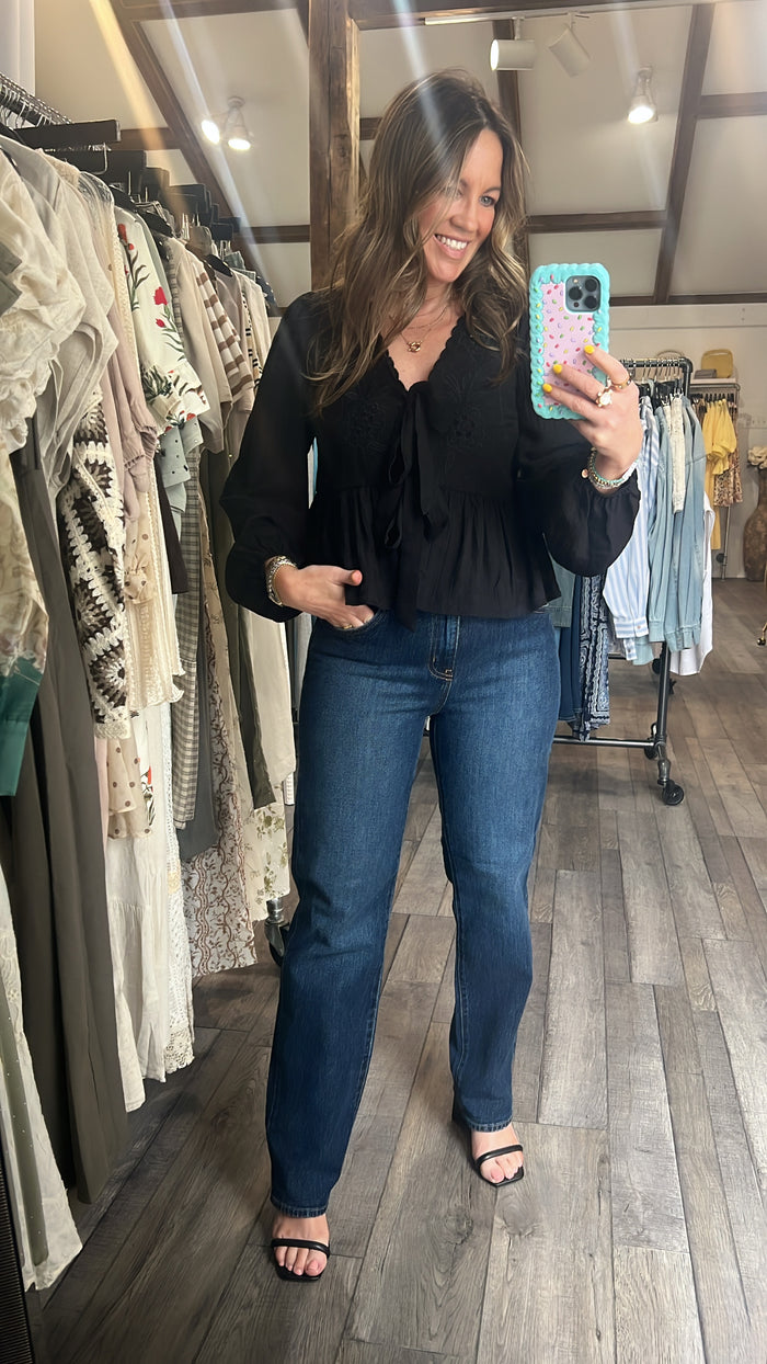 Just Black Easy Straight Taper Jean