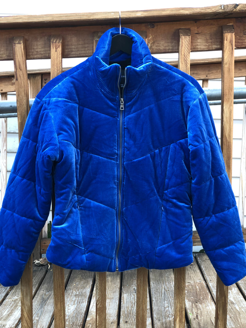 Velvet Plush Corduroy Puffer Jacket