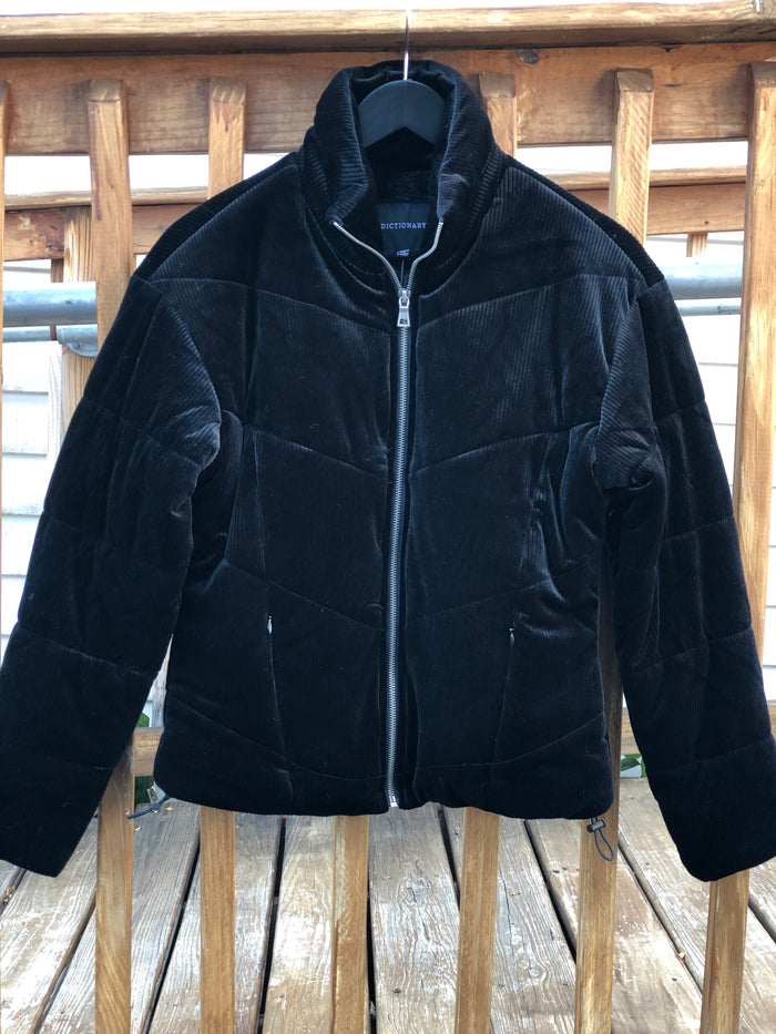 Velvet Plush Corduroy Puffer Jacket